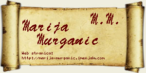 Marija Murganić vizit kartica